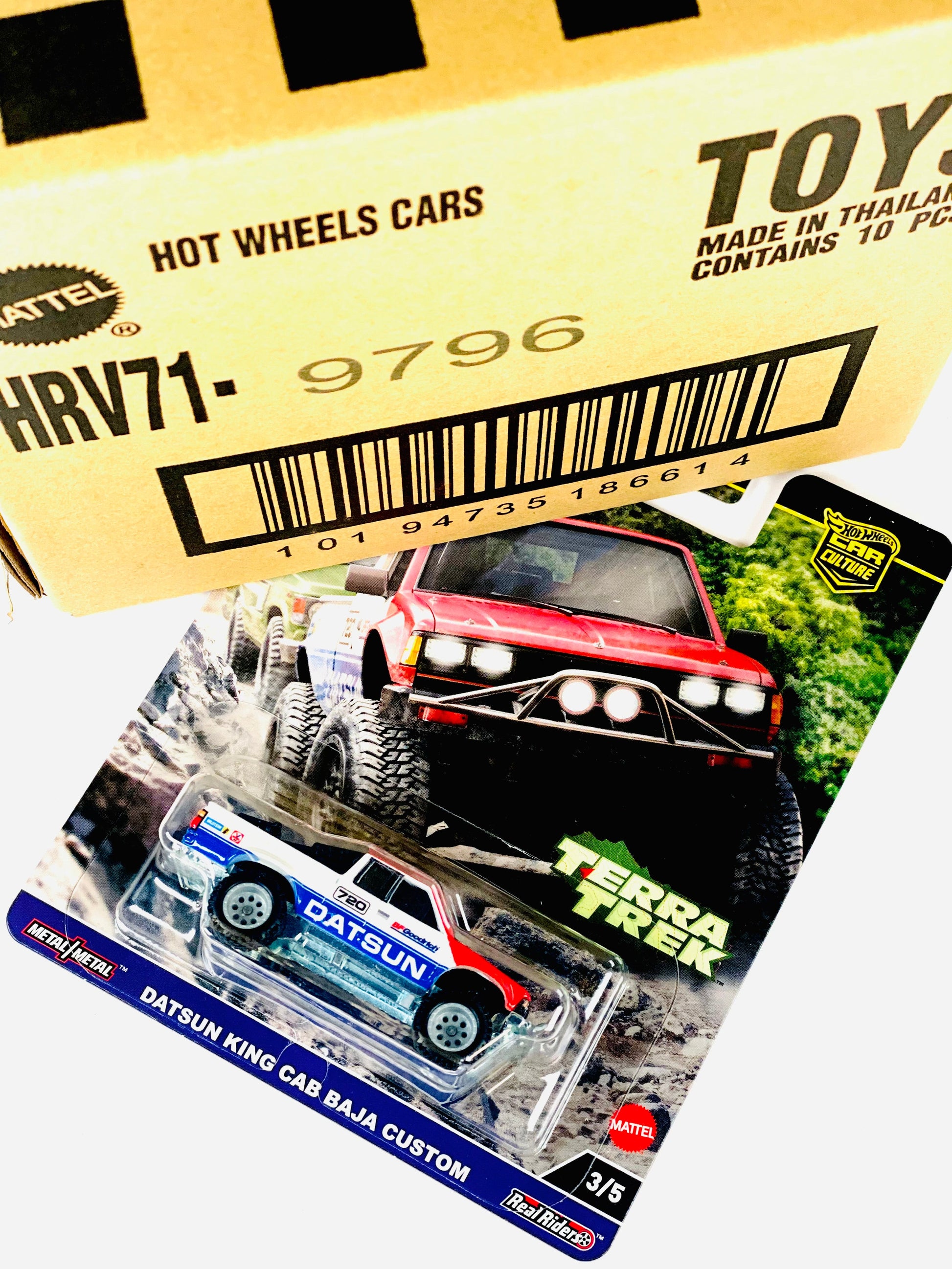 Hot Wheels 2024 Car Culture Datsun King Cab Baja Custom Factory Sealed Solid Pack (10 Cars)